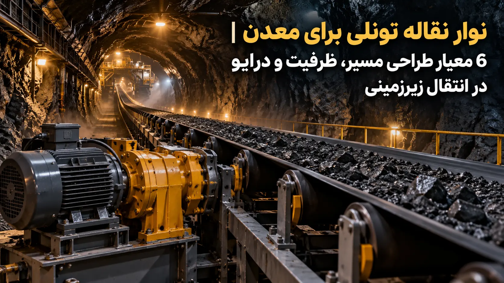 نوار نقاله تونلی برای معدن | 6 معیار طراحی مسیر، ظرفیت و درایو در انتقال زیرزمینی
